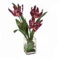 thumbnail image 1 of Disttive Designs 17285 Unisex Parrot Tulips in Glass Vase - Purple, 1 of 1