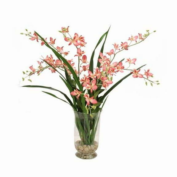 Disttive Designs 17296 Unisex Dendrobium Orchid with Foliage - Purple