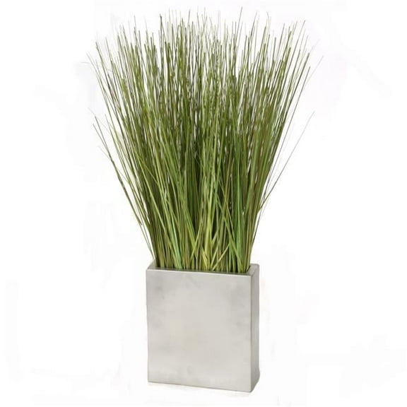Disttive Designs 2672 Unisex Grass in Silver Cube Planter - Green