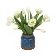 thumbnail image 1 of Disttive Designs 30002 Unisex White Parrot Tulips in Rustic Blue Pot - White, 1 of 1