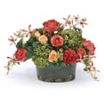 thumbnail image 1 of Disttive Designs 9140D Unisex Hydrangeas & Peonies in Glass Oval Bowl - Green, 1 of 1