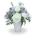 thumbnail image 1 of Disttive Designs 9956A Unisex Ranunculas with Hydrangeas & Cherry Blossoms & Parrot Tulips in Layered Vase - Blue, 1 of 1
