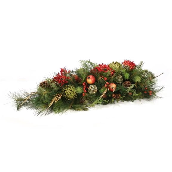 Disttive Designs X05XA6 Unisex Red Agapanthus with Fruit & Mixed Pine