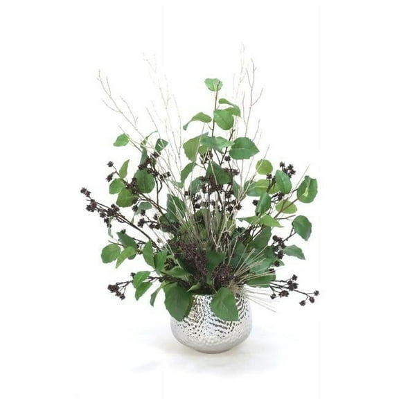 Disttive Designs XA-257 Unisex Holiday with Branches & Glitter Branches in Supernova Planter - Green