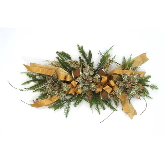Disttive Designs XA-259 Unisex Green Poinsettia with Spruce - Set of 2