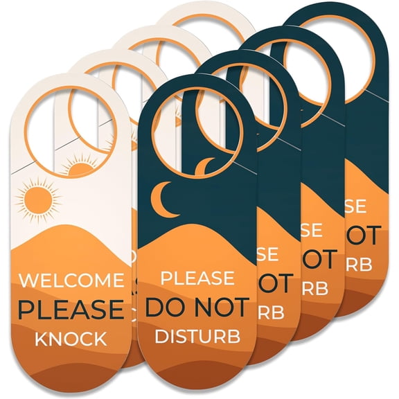 Do Not Disturb Door Hanger Sign, 9" *3.5", 4 Pack | Universal Door Fit, Durable Plastic, Enhance Privacy, Reduce Disturbances, Uninterrupted Sleep Work