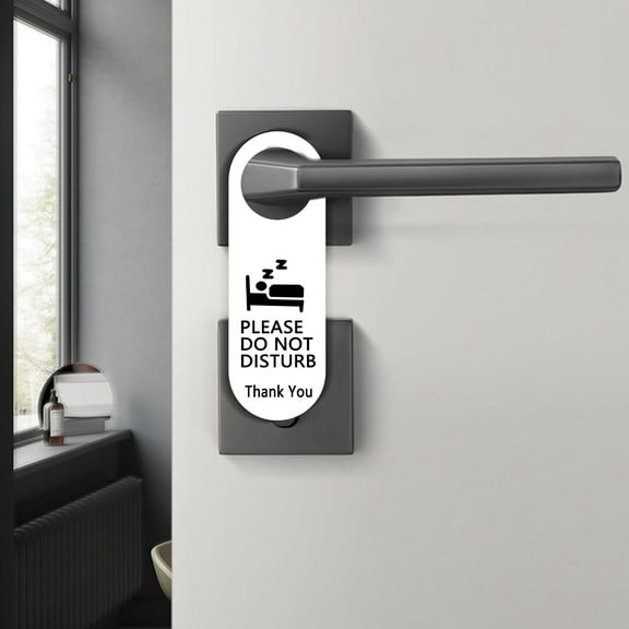 Do Not Disturb Door Sign | Durable Weatherproof Material | Bold Clear Lettering | Easy Installation Hardware Included | Sleek Modern Design | Versatile for Hotel, Office, Home, Meeting Room | 1 Pack