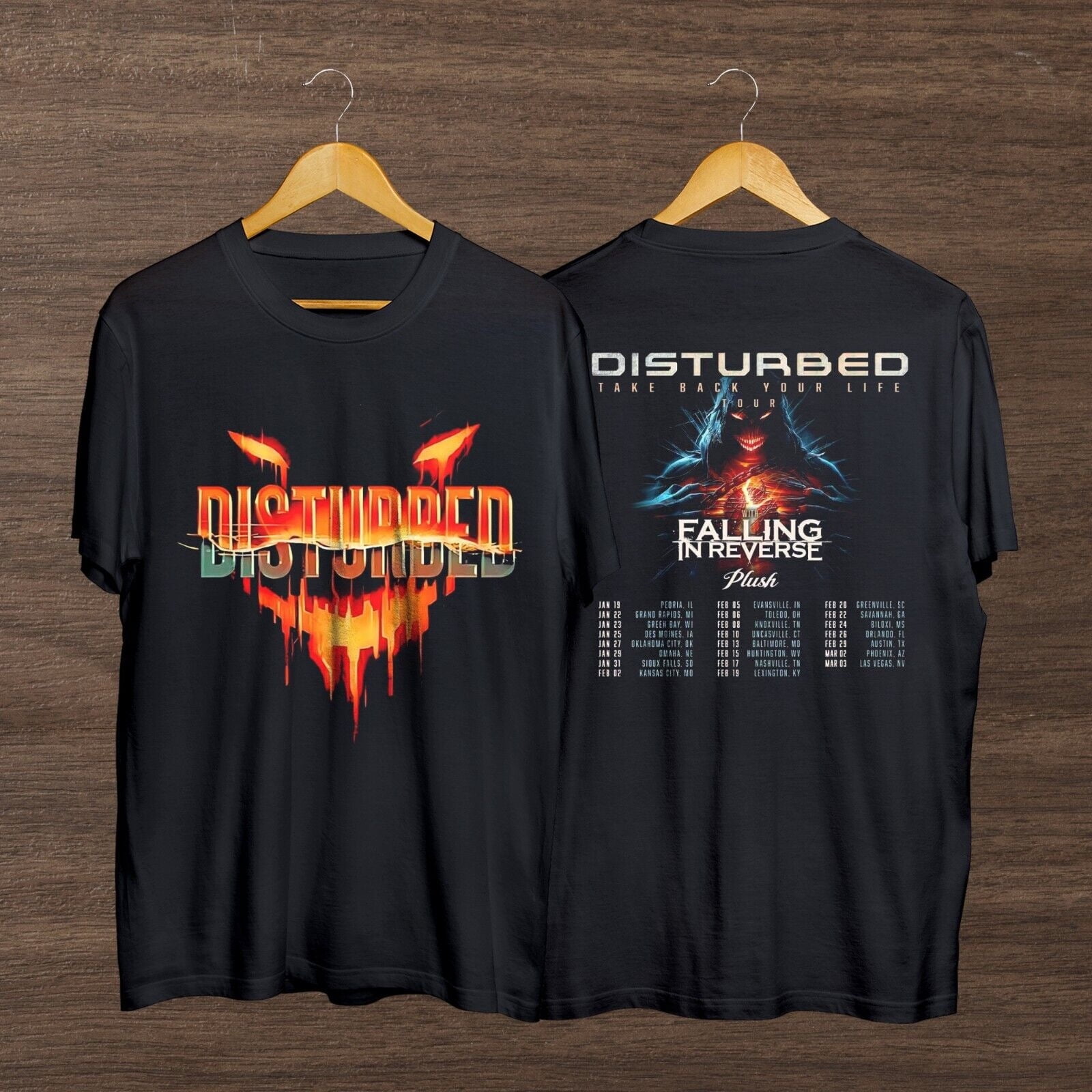 Disturbed Band Music Tour 2024 TShirt, Vintage Disturbed 2024 Concert