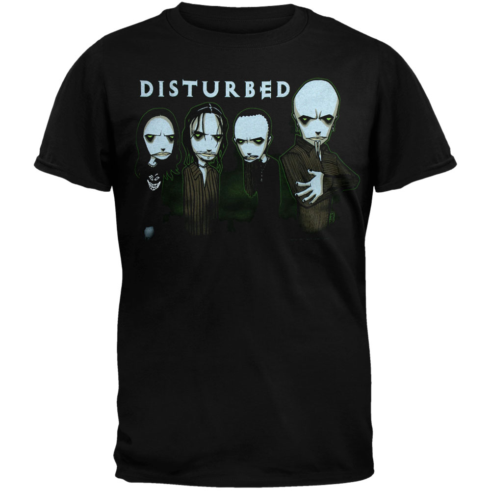 Disturbed Band T-Shirt – Black, Short Sleeve Graphic Tee For Men (No Tags)