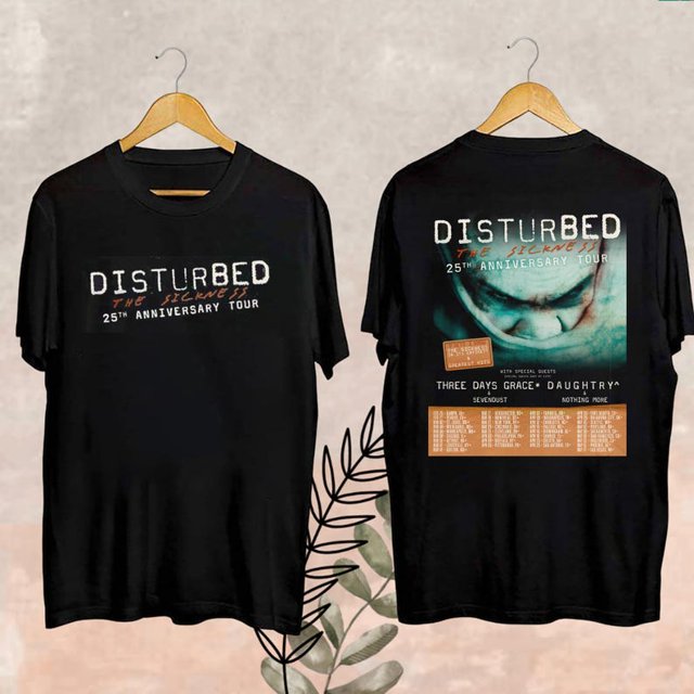 Disturbed The Sickness 25th Anniversary Tour Date 2025 Merch