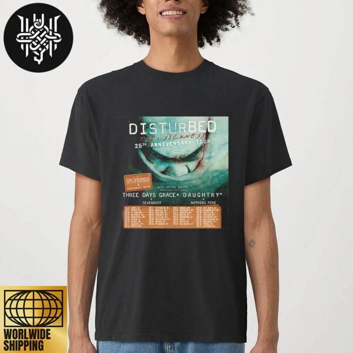 Disturbed The Sickness 25th Anniversary Tour Date 2025 Unisex TShirt