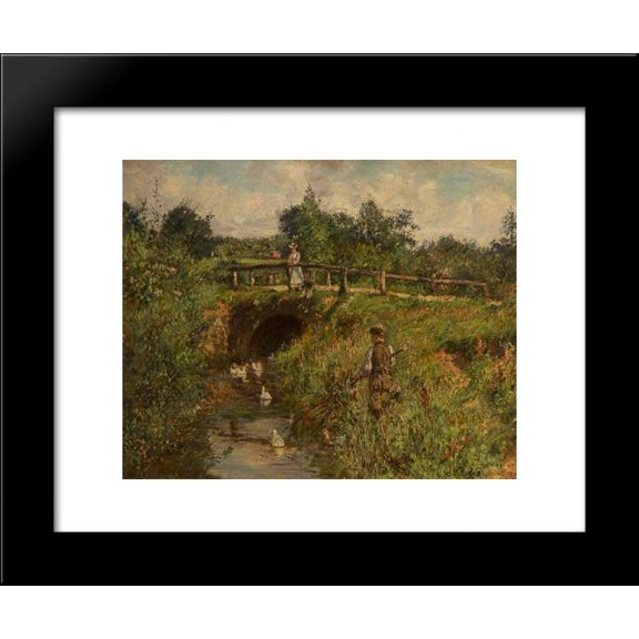 Disturbing the Fishers 20x24 Framed Art Print by James Charles