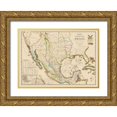 thumbnail image 1 of Disturnell 24x18 Gold Ornate Wood Framed with Double Matting Museum Art Print Titled - Mexico United States Territories - Disturnell 1847, 1 of 4