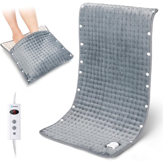 Disuppo 2 in 1 Heating Pad & Foot Warmer, 18"×34" Large Electric