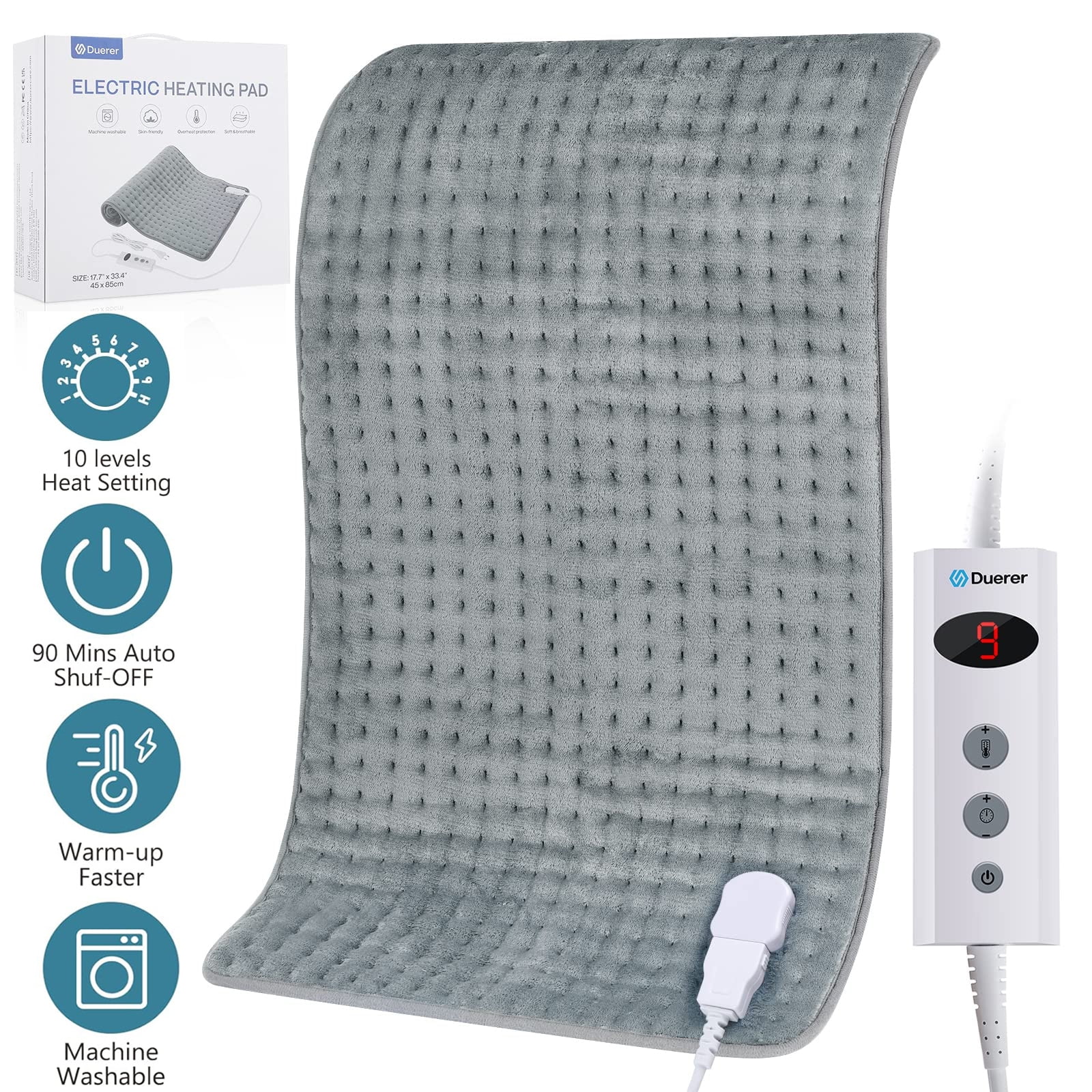 Disuppo Heating Pad for Pain Relief, 12" x 24" Electric Heating Pads