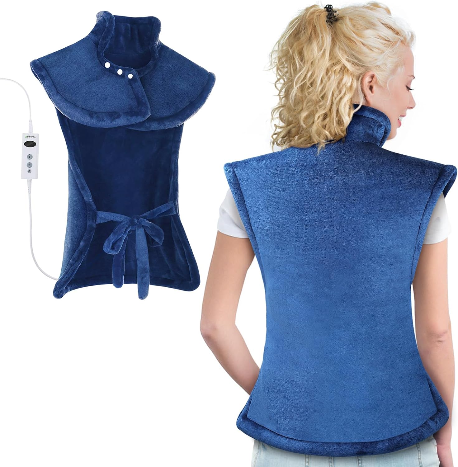 Disuppo Large Heating Pad for Back Neck Shoulder, Electric 10 Heat