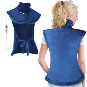 Disuppo Large Heating Pad for Back & Shoulder, 24" x 39" with 10 Heat Settings & 9 Timer Setting, Auto Shut-off, Navy Blue