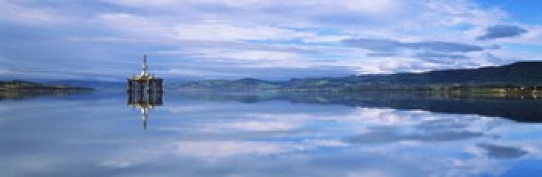 Disused oil rig in the Cromarty Firth Inverness Inverness-Shire Scotland Canvas Art - Panoramic Images (36 x 12)