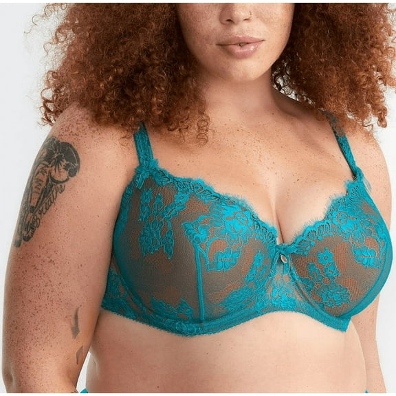Dita Von Teese TURQUIOSE Savoir Faire Full Figure Contour Bra, US 38E, UK 38DD