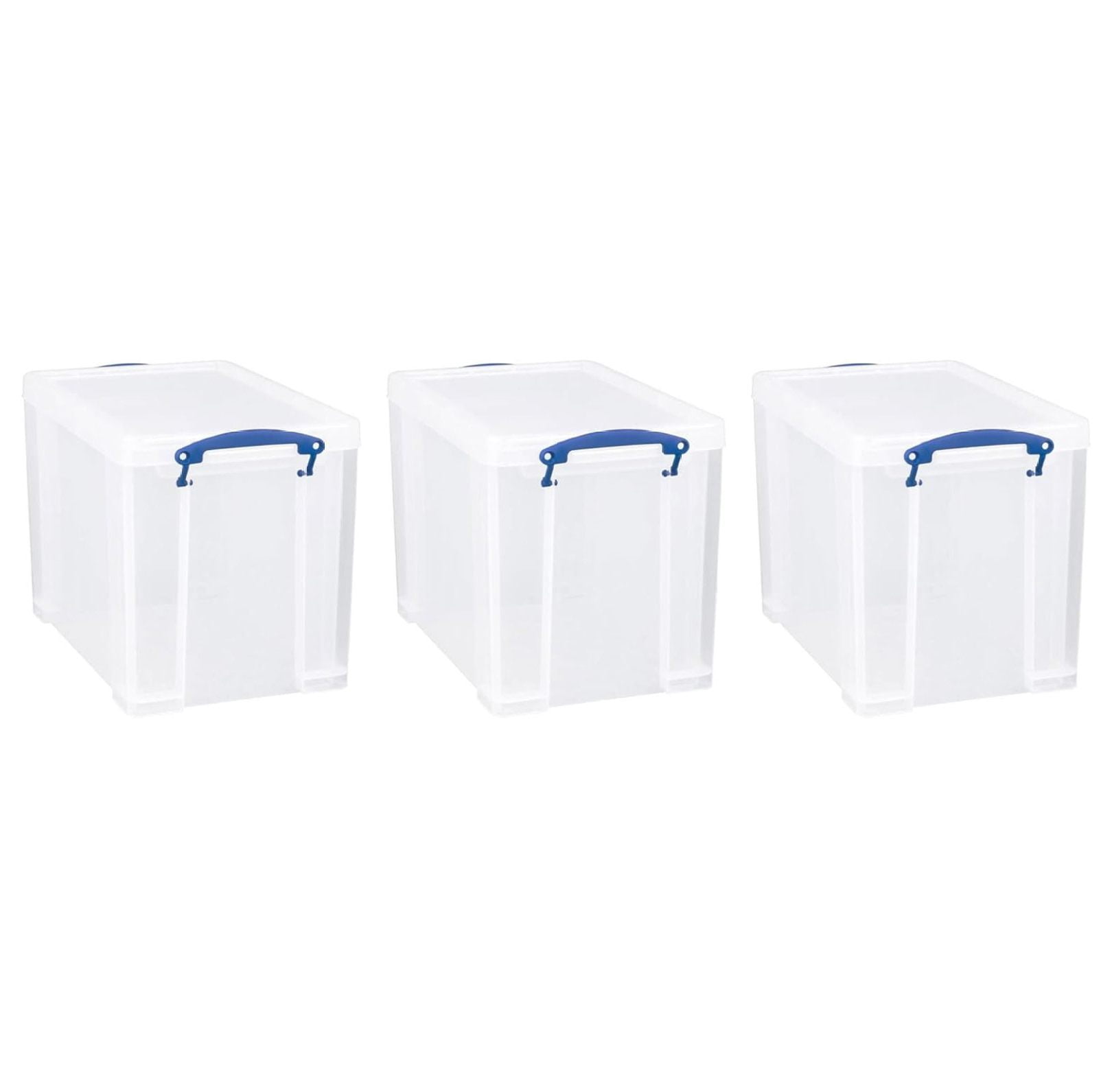 Ditangy 19 Liter Plastic Stackable Storage Container w/Snap Lid & Built ...