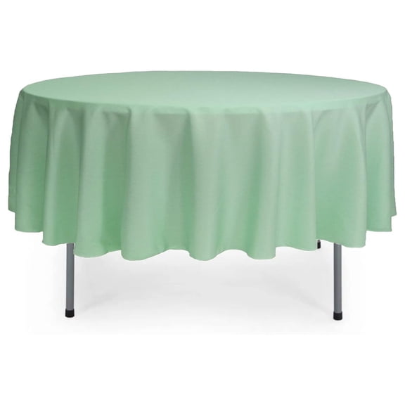 Ditangy - 90 Inch Round Premium Polyester Tablecloth - Mint, Linen Table Cloth for Standard Round Tables