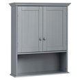 thumbnail image 1 of Ditangy Bathroom Wall Cabinet, 2-Door Toilet Cabinet with Hanging Design, Wooden Medicine Cabinet with Height Adjustable Shelf, Wall Mount Cabinet with Large Storage Space, Gray, 1 of 9