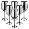 thumbnail image 1 of Ditangy Décor Silver Wine Glasses: 11 Oz Fancy Wine Glasses With Stem For Red And White Wine- Thick And Durable Wine Glass- Dishwasher Safe - Great For Wine Tasting- Set Of 6 Decorative Goblets, 1 of 5