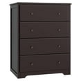 thumbnail image 1 of Ditangy Dresser, 4 Drawer Dressers Chests of Drawers, Modern Tall Dresser, Wood Drawer Chest Storage Cabinet for Living Room, Hallway, Entryway, Home Office, Dark Brown, 1 of 8