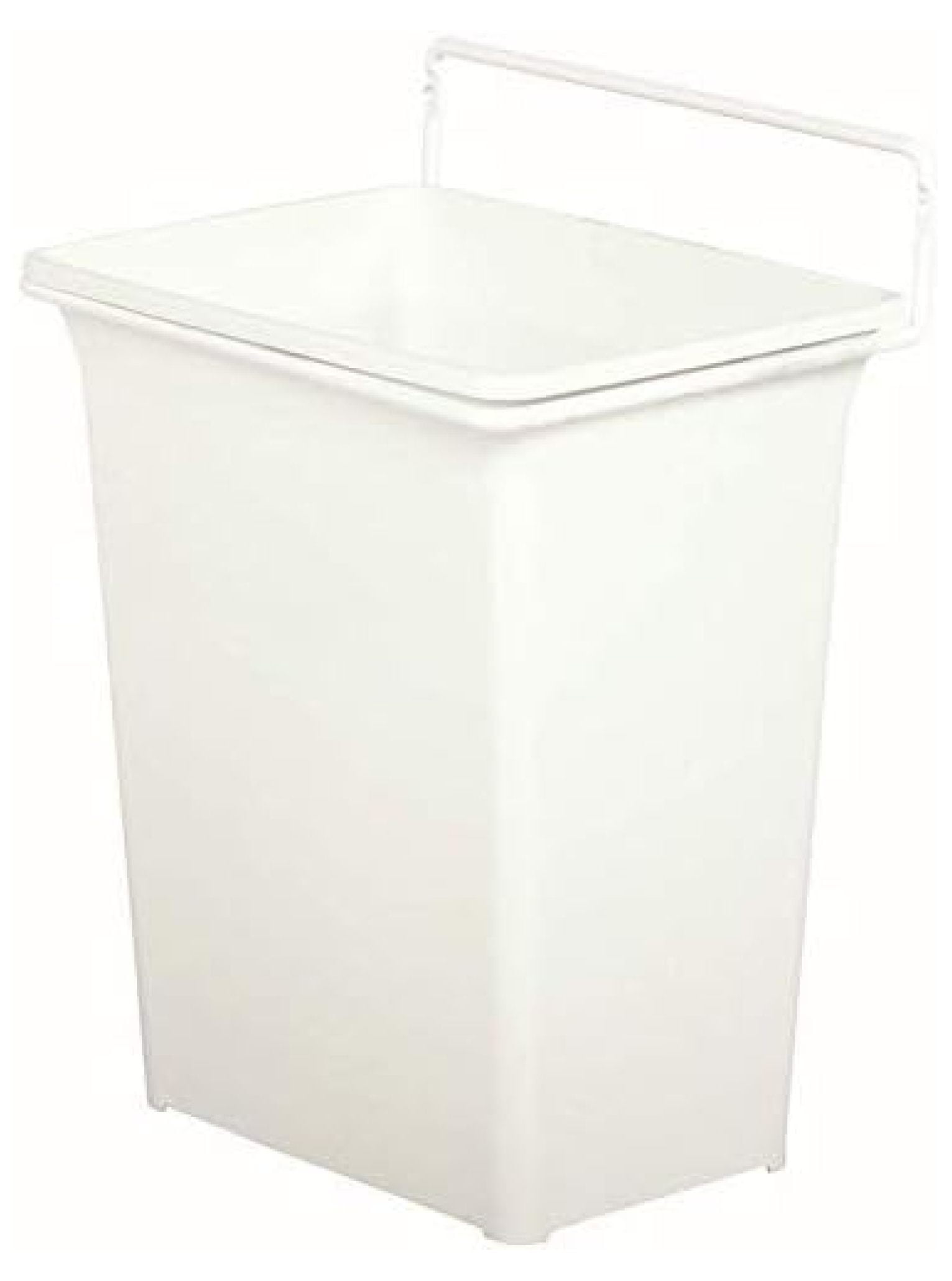 Ditangy Plastic in-Cabinet Door Mount Trash Can, 9 Quarts, 10" L x 7" W x 13" H, White