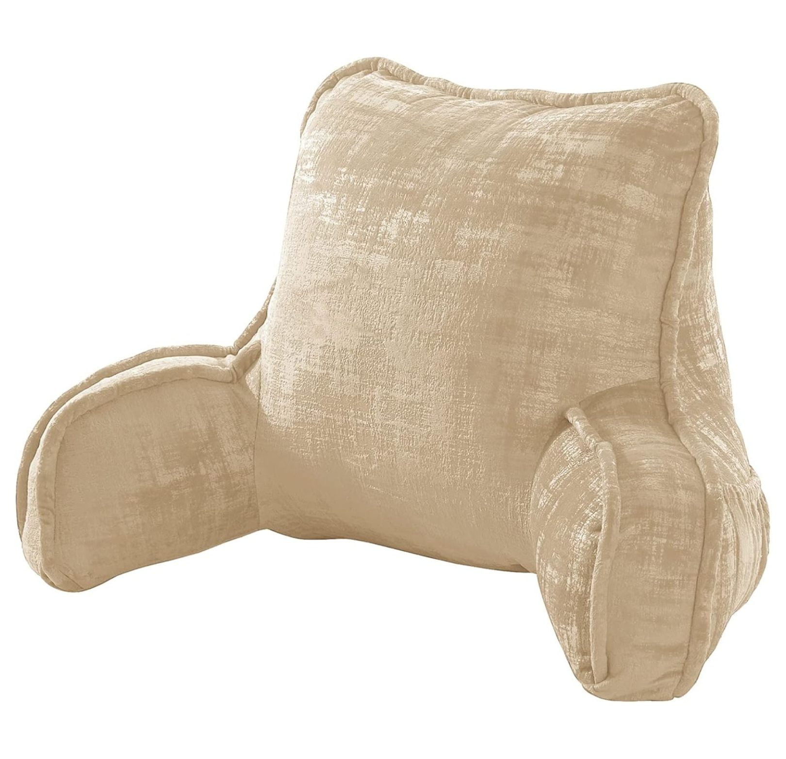 Ditangy Textured Velvet Bedrest Reading Pillow with DIY Filling Need Assembly Backrest Armrest Pillow Chair Back Support for Sitting up in Bed Almond Buff 20 x 18 x 17 Walmart