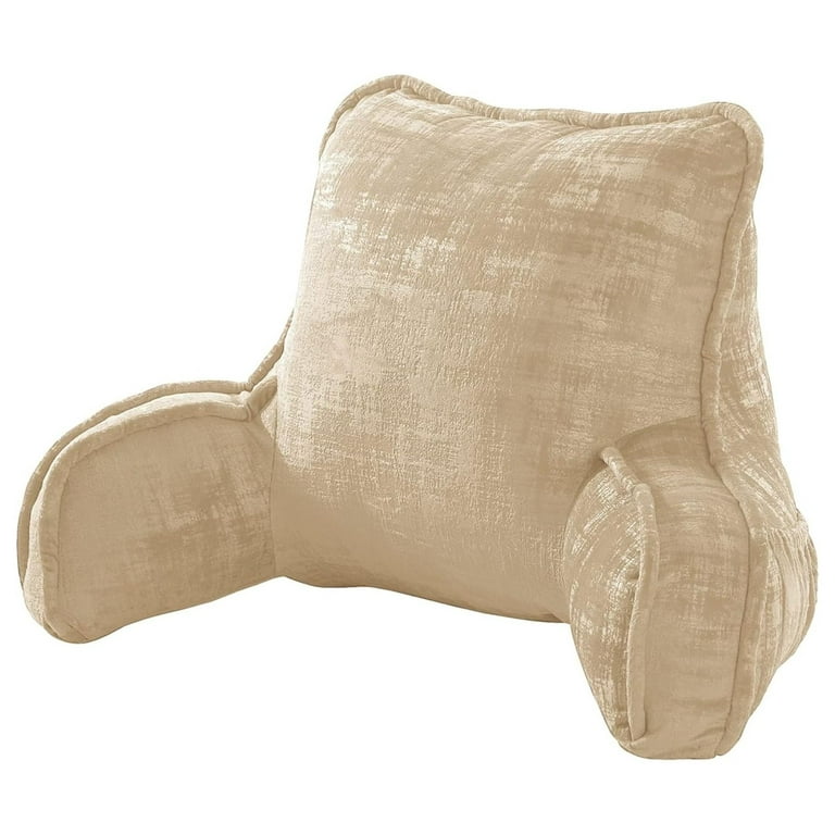Ditangy Textured Velvet Bedrest Reading Pillow with DIY Filling Need Assembly Backrest Armrest Pillow Chair Back Support for Sitting up in Bed Almond Buff 20 x 18 x 17 Walmart