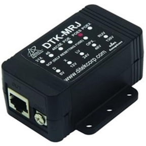 Ditek - DTK-MRJPOES - DITEK DTK-MRJPOES Shielded Gigabit Power Over Ethernet Surge Protection - RJ-45 - 144 VA - 48 V Input - Network - TAA Compliant