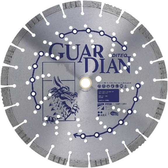 Diteq Guardian 18 Inch Super Premium Segmented Turbo Rim Diamond Blade For Concrete, Asphalt, And Green Concrete