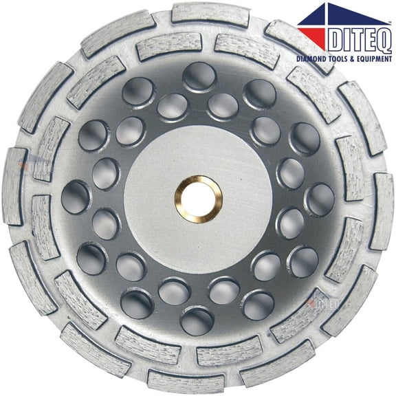 Diteq Cd14 4 1/2 Inch Double Row Segmented Rim Diamond Cup Wheel For Concrete And Masonry