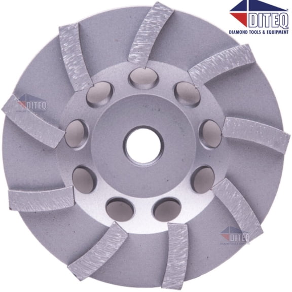 Diteq Cst-13 7 Inch Single Row Segmented Turbo Rim Diamond Cup Wheel For Concrete And Masonry