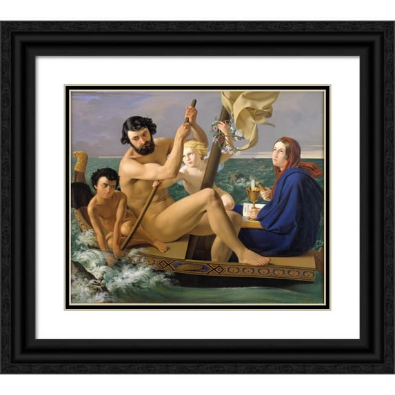 Ditlev Blunck 17x15 Black Ornate Wood Framed Double Matted Museum Art Print Titled - Manhood. from the Series; the Four Ages of Man (1840 - 1845)