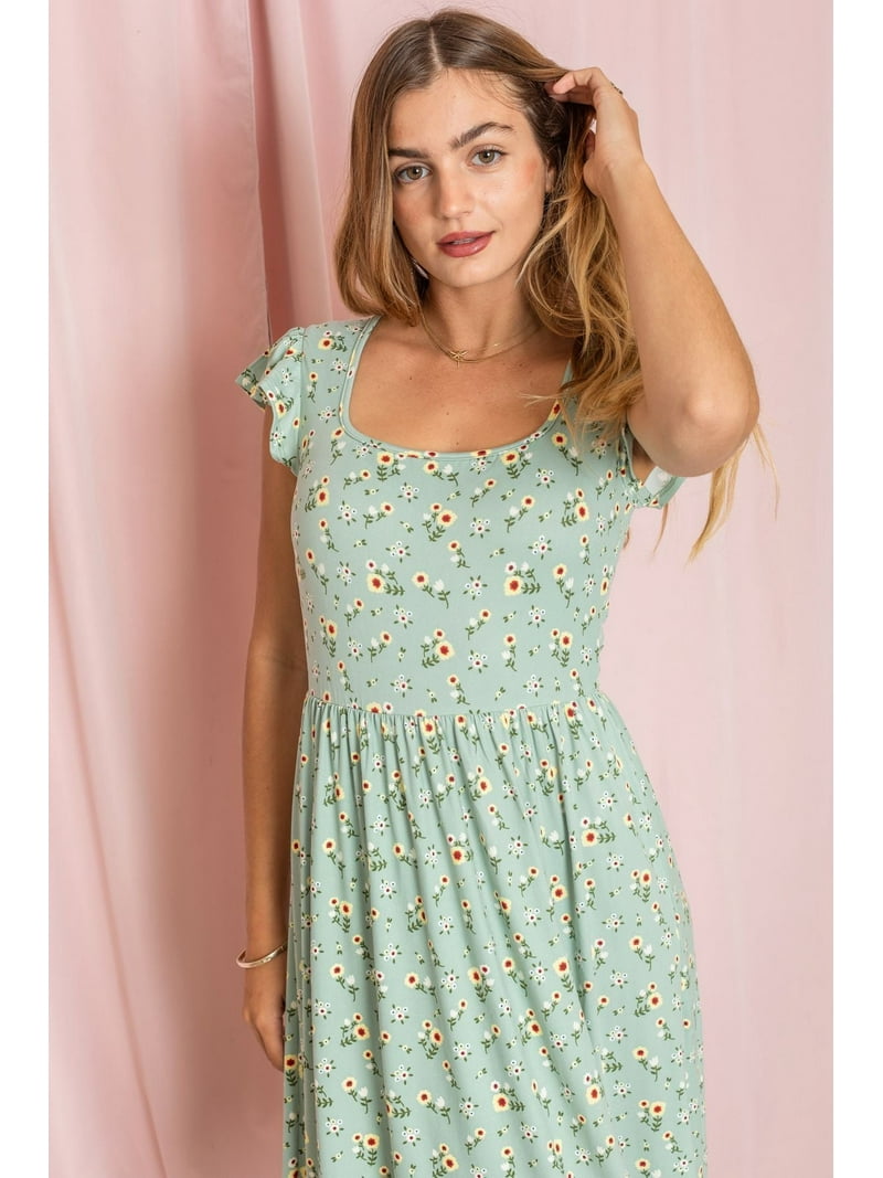 pink satin dress midi Smiley Puff Sleeve Satin Midi Dress in Pink Pink / L