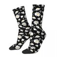 thumbnail image 1 of Ditsy Floral Socks White Flowers Print Trendy Stockings Women Men Soft Breathable Outdoor, 1 of 7