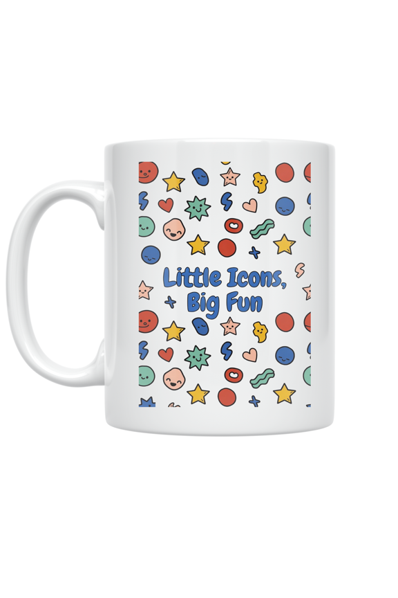 Ditsy Pattern Design - Fun Icon Enthusiast - 11 oz Ceramic Coffee Mug