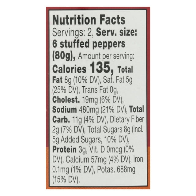 Dittmann 353967 10.23 oz Sweet Picante Pepper Stuffed with Cream Cheese