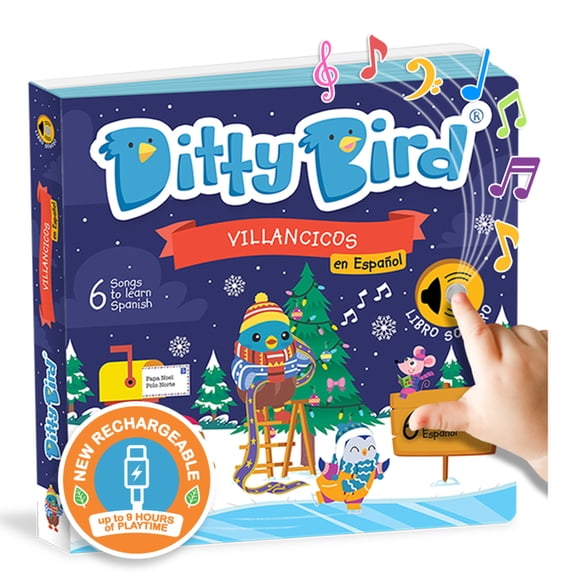 Ditty Bird Ditty Bird Spanish Christmas Songs Interactive Musical Book for Toddlers 1- 3 Libro Sonoro En Espaol Canciones de Navid, (Board Book)