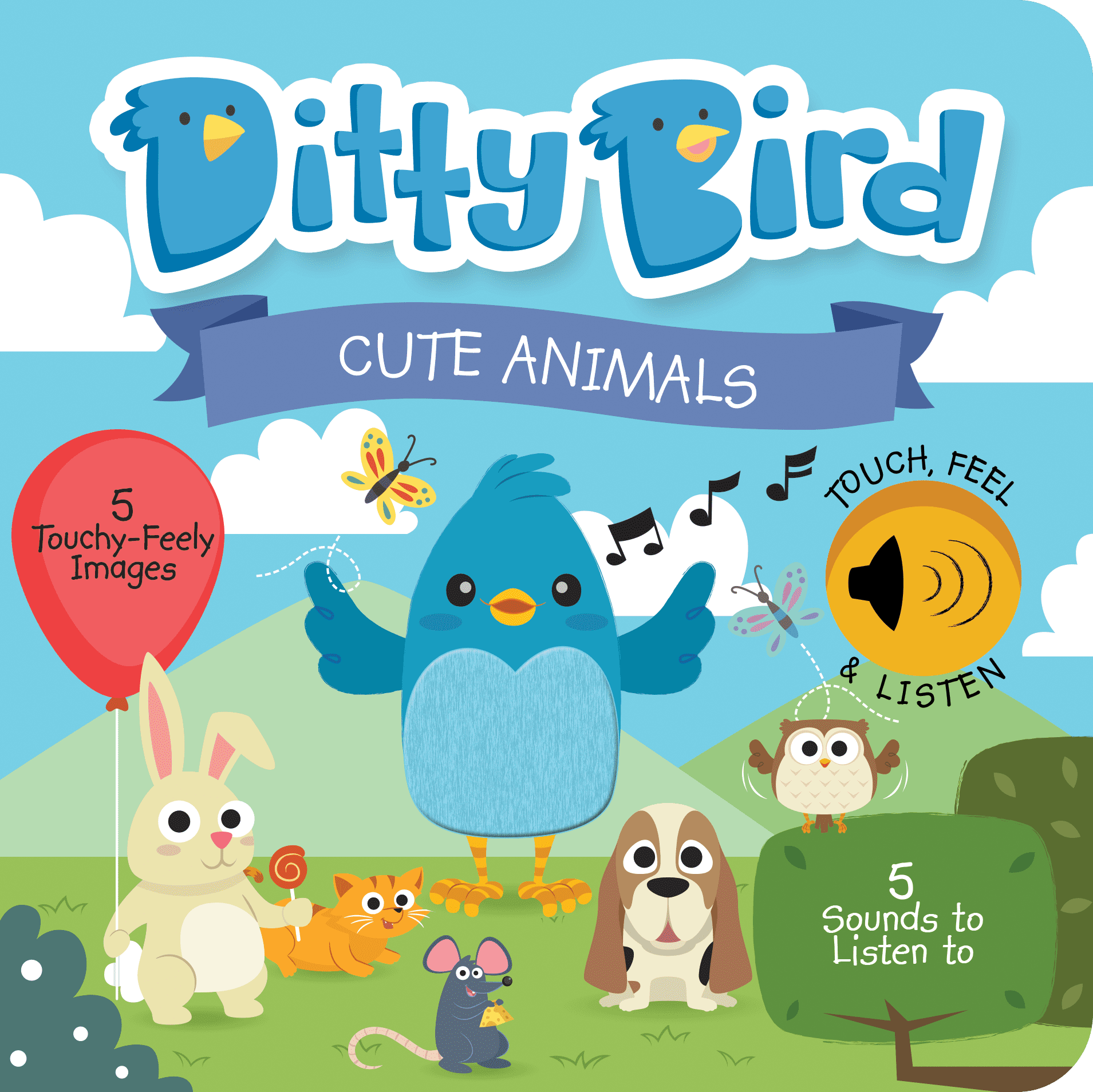 Ditty Bird Interactive Educational Children's Sound Book, Cute Animals