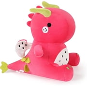 Ditucu Cute Dragon Fruit Dinosaur Stuffed Animals Plush Toys Dolls Soft Dino Pitay Plushie Birthday Gifts for Kids Girls Boys Red 16 inch