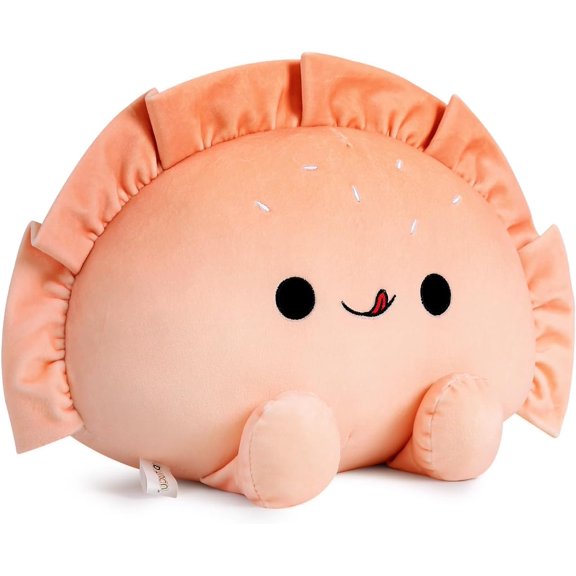 Ditucu Cute Dumpling Plush Pillow Funny Food Soup Stuffed Animal Plushies Toys Soft Hugging Gifts for Kids White 8 inch