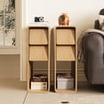 thumbnail image 1 of Diubas Nightstand Set of 2, Small End Table with 2 Drawers and Open Shelf for Bedroom, Living Room, Natural, 1 of 8