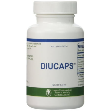 Diucaps - 90 Capsules - Appetite Suppresant / Inhibitor -- L-PHENYLALANINE, VITAMIN C, (B6), Pantothenic Acid by Legere