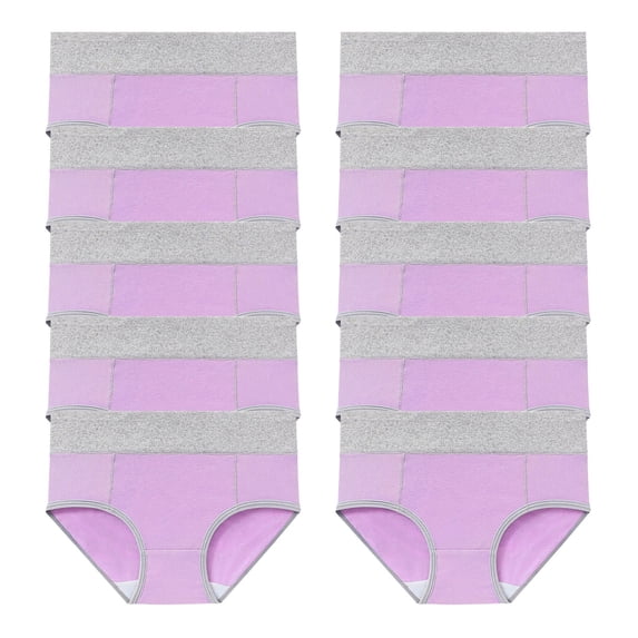 Diufon 10 Pack Women's Cotton Underwear High Waist Full Coverage Briefs Soft Breathable Panties Stretch Underpants