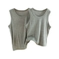thumbnail image 1 of Diufon 2 Pack Boys Girls Summer Tank Tops Soft Cotton Sleeveless Crewneck Vest Comfy Breathable Sweat Shirts, 1 of 3