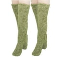 thumbnail image 1 of Diufon 2 Pairs Women's Fuzzy Warm Stockings Plush Thickened Non-Slip Long Socks Fall Winter Solid Color Socks, 1 of 3