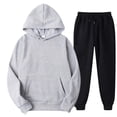 thumbnail image 1 of Diufon 2 Piece Outfits for Men Women Casual Long Sleeve Pullover Hoodie Sweatshirt and Sweatpants Workout Sets Tracksuit, 1 of 5